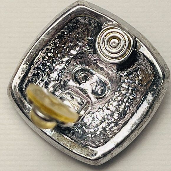 Anne Klein AK Tortoise Brown Gold Tone‎ Clip Earrings Vintage - Picture 3 of 4